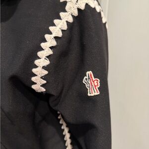 Moncler coat down fill with White Zigzag Trim size 1 or small